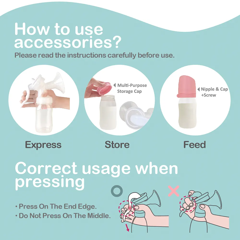 Farlin Manual Breast Pump with Swivel Handle – Wide Neck AA-11008_3