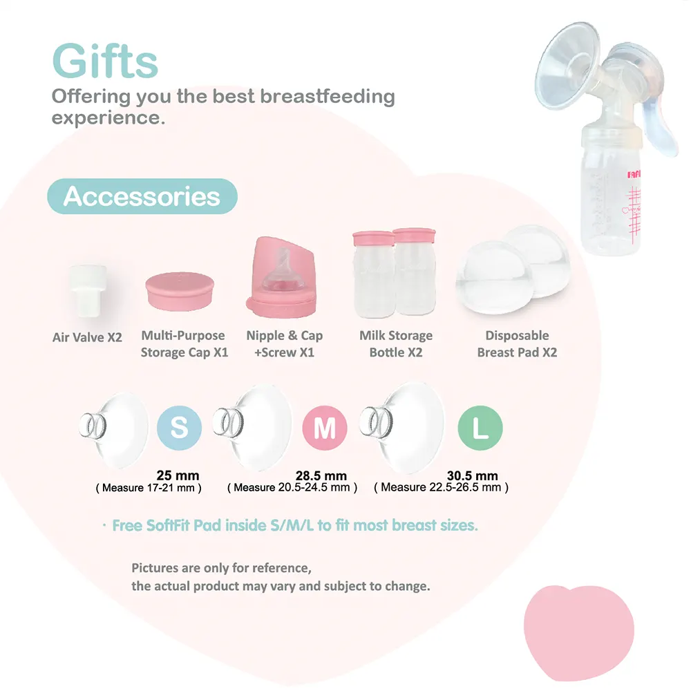 Farlin Manual Breast Pump with Swivel Handle – Wide Neck AA-11008_4