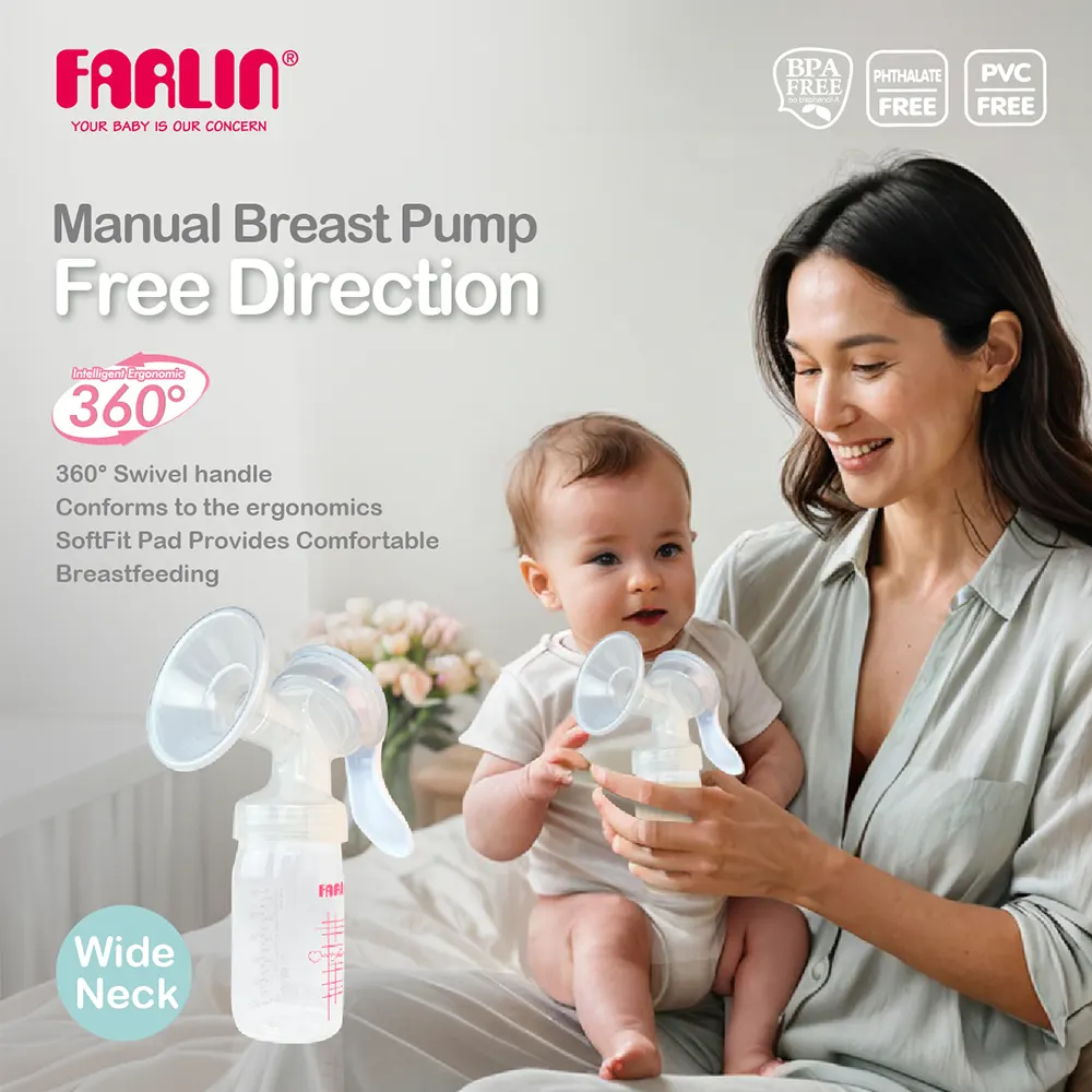 Purchase Farlin Manual Breast Pump with Swivel Handle – Wide Neck AA-11008 online at best price in Pakistan